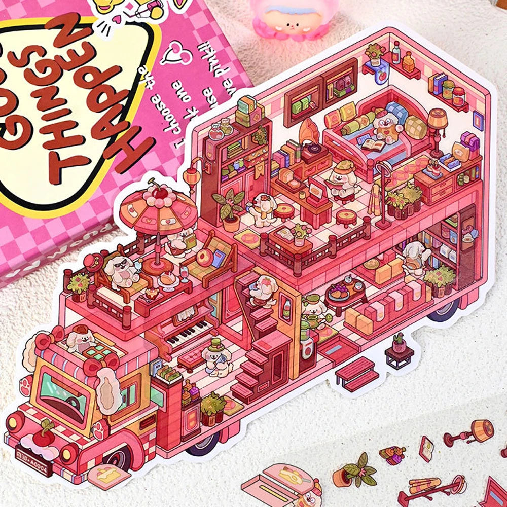 Bustling Bus Set (4 pcs)