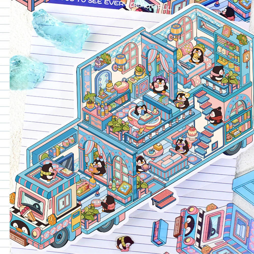 Bustling Bus Set (4 pcs)