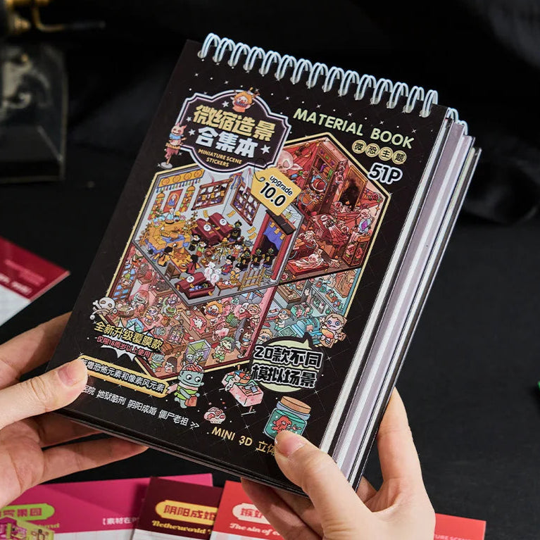 *OUT OF STOCK!* Black Spooky Sticker Booklet (20 in 1)