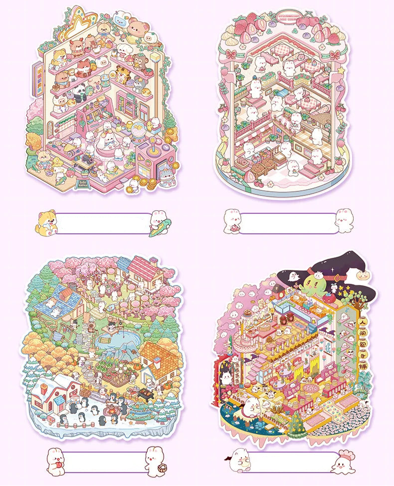 Pink Holo Large Sticker Booklet (6 in 1)