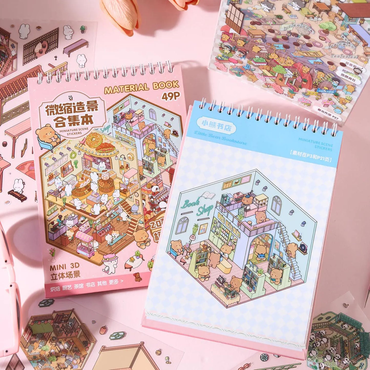 Pastel Pink Sticker Booklet (20 in 1)