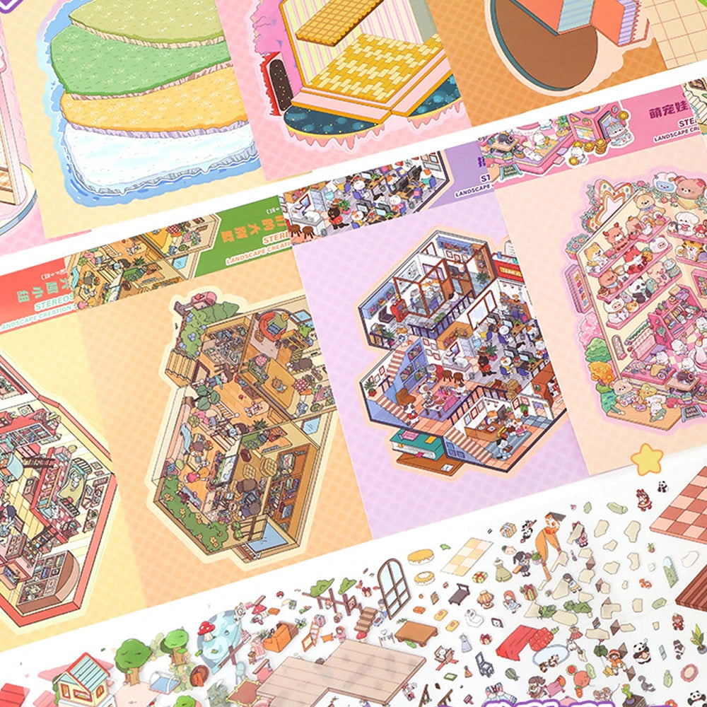 Pink Holo Large Sticker Booklet (6 in 1)