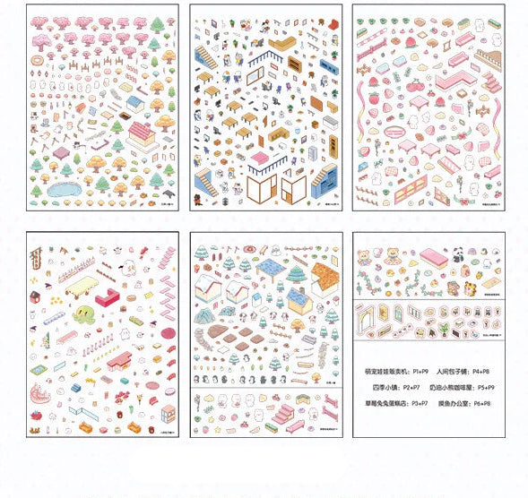 Pink Holo Large Sticker Booklet (6 in 1)