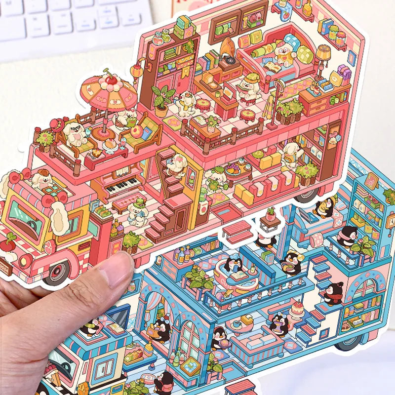 Bustling Bus Set (4 pcs)