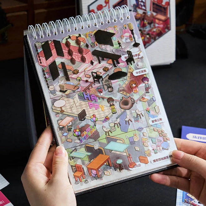 *OUT OF STOCK!* Black Spooky Sticker Booklet (20 in 1)