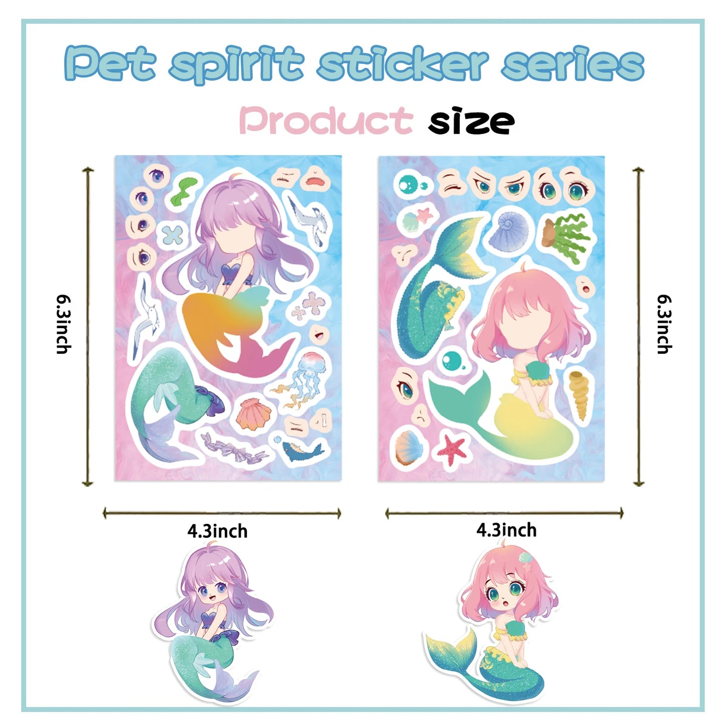 Mermaid Sticker Dress Up Set (8 pcs)