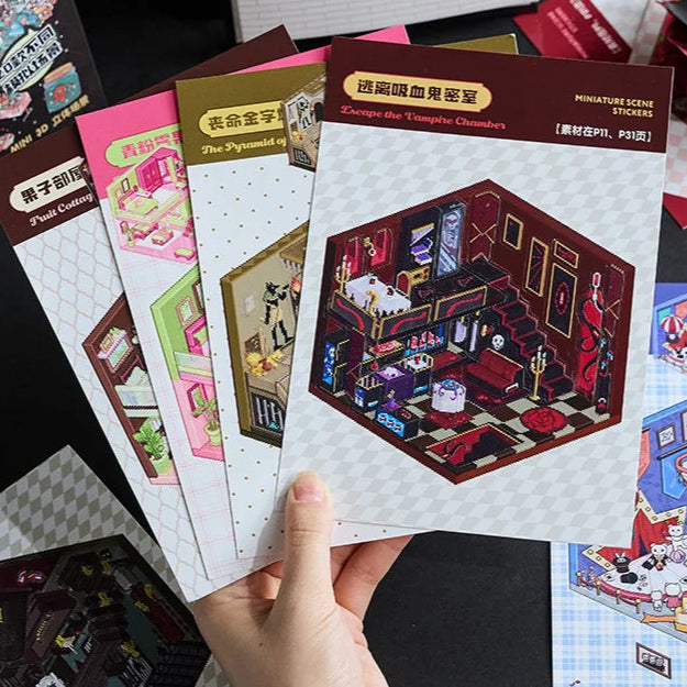 *OUT OF STOCK!*  Black Spooky Sticker Booklet (20 in 1)