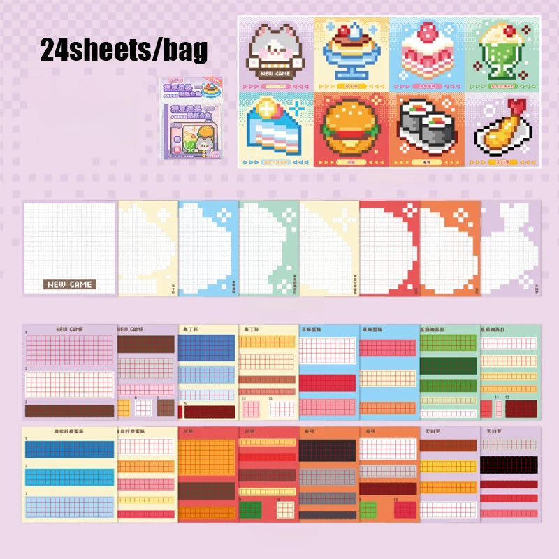 Pixel By Number Sticker Mini Booklet (10 in 1)