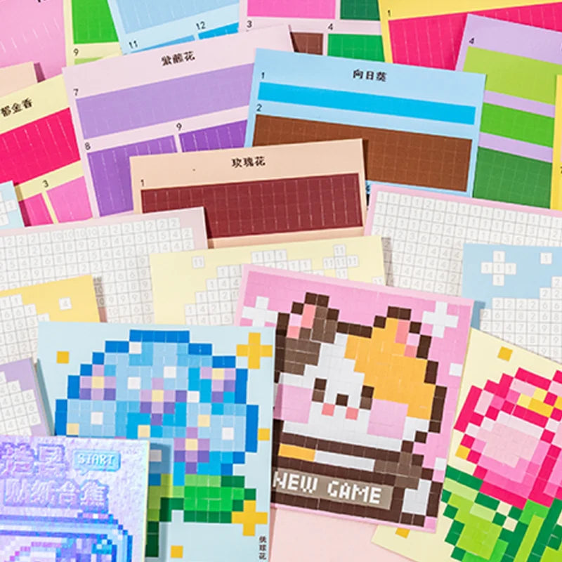 Pixel By Number Sticker Mini Booklet (10 in 1)