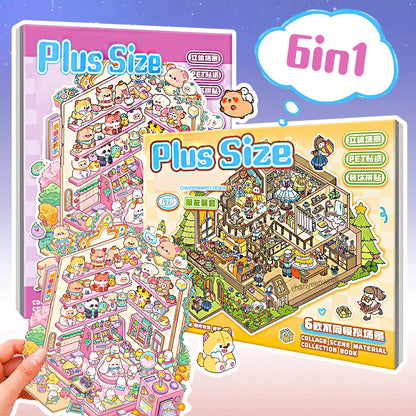 Pink Holo Large Sticker Booklet (6 in 1)