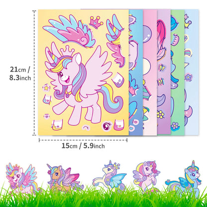 Unicorn Sticker Dress Up Set (6 pcs)