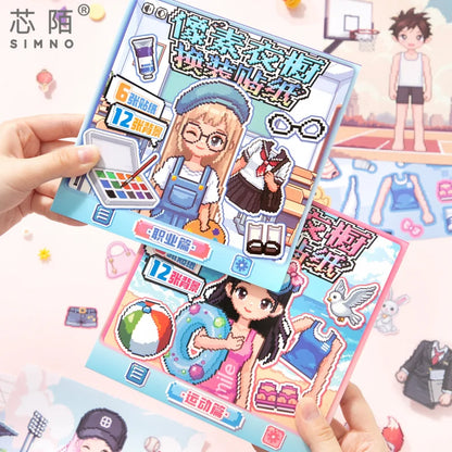 Pixel Dress Up Sticker Mini Booklet (12 in 1)