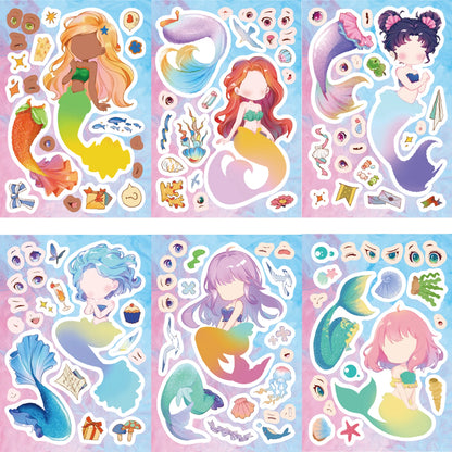 Mermaid Sticker Dress Up Set (8 pcs)
