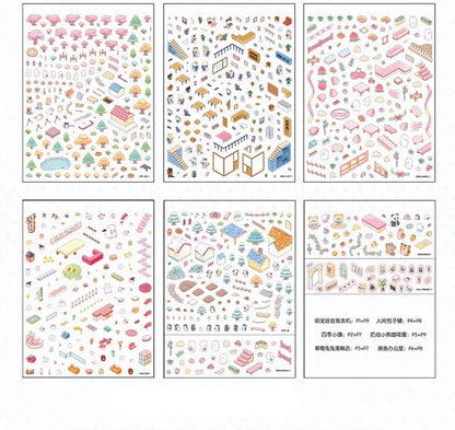 Pink Holo Large Sticker Booklet (6 in 1)