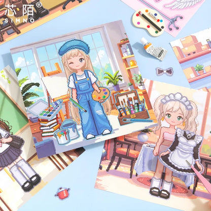 Pixel Dress Up Sticker Mini Booklet (12 in 1)
