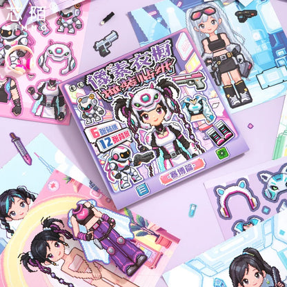 Pixel Dress Up Sticker Mini Booklet (12 in 1)