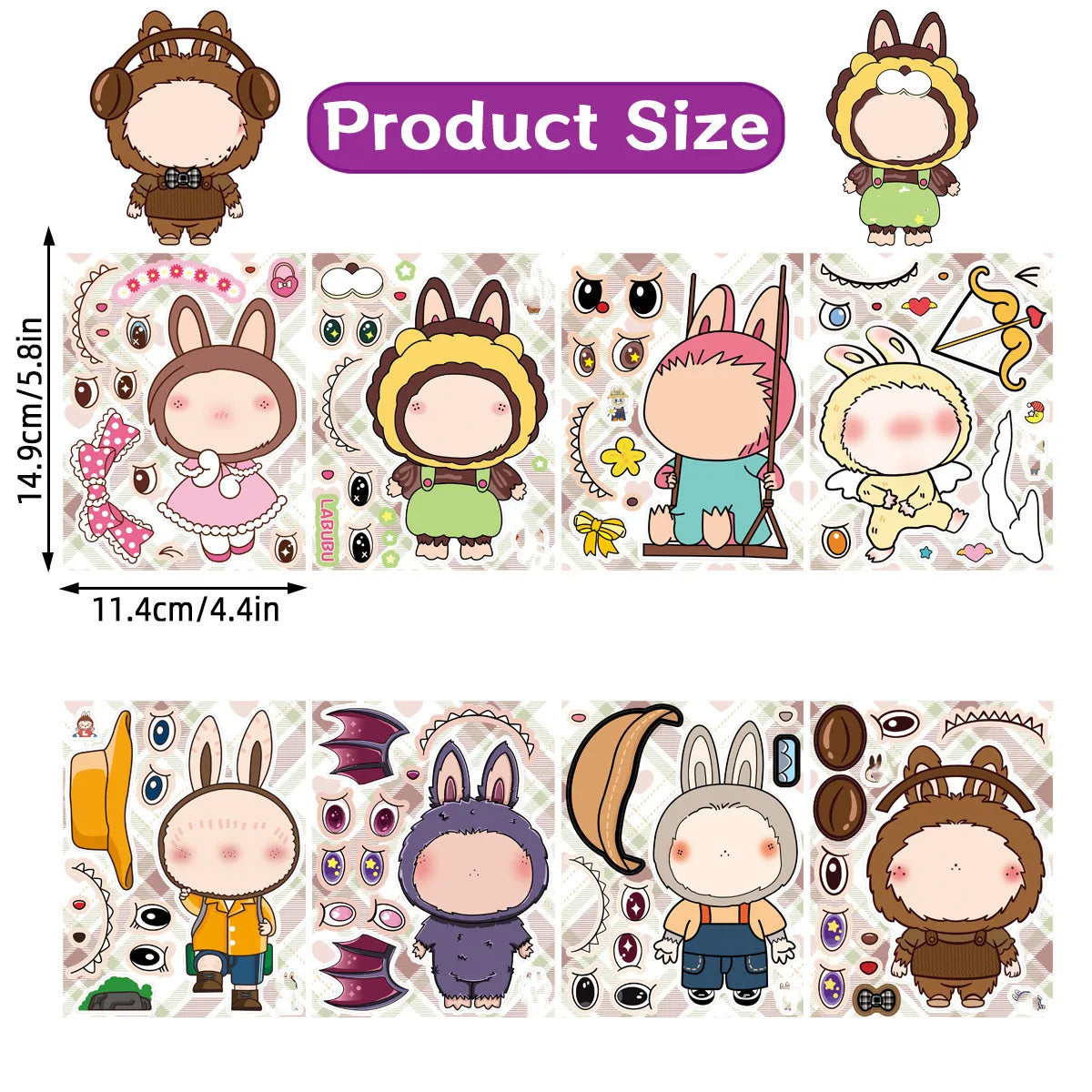Little Monsters Sticker Dress Up Set (8 pc)