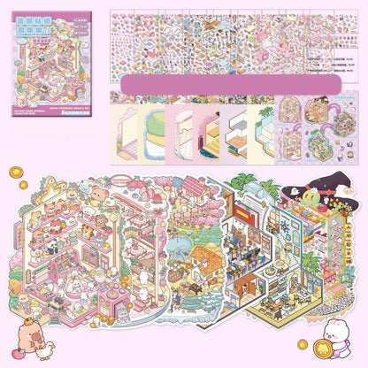 Pink Holo Large Sticker Booklet (6 in 1)