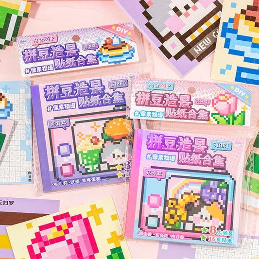 Pixel By Number Sticker Mini Booklet (10 in 1)
