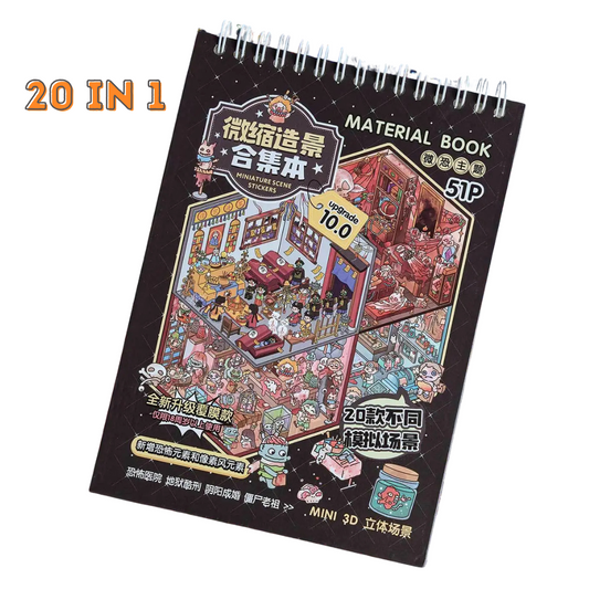 *OUT OF STOCK!*  Black Spooky Sticker Booklet (20 in 1)